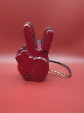 Tl-2054-rd Pazoma Motorcycle Peace Sign Finger Tail Light Running Lamp For Harley Bobber Chopper