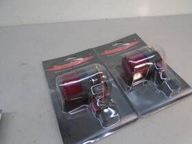 900-u108 Powerbronze Pyramid Rear Motorcycle Undertail Undertray Lights Pair 1157 Bulbs