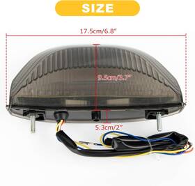 Rl0212sm Psler For Cbr600rr 2003-2006 And Cbr1000rr 2004-2007 12v Motorcycle Brake Tail Light