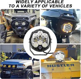 Rl0253wh-7in Psler 7ftft Round Led Offroad Light For Wrangler Pickup Suv Atv Utv Cart Trucks 4x4