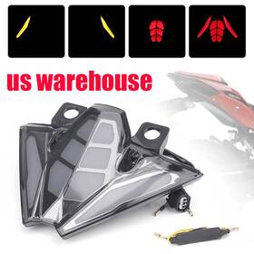Qd-8-039-ninja500-wd-bk Qidian Smoked Led Integrated Taillight Brake Turn Signal Lamp For 2024-2025 Ninj 500