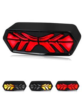 Fbaqamp00125 Quasco Led Brake Tail Light Integrated Sequential Rear Turn Signals Motorcycl