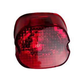 33-0257 Replacement Tail Lamp Lens Laydown Style Red For Harley Davidson By V-twin