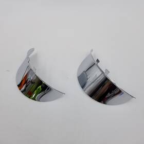 26979 Ricambi Moto Scooter Tail Light Visor 4.25 Inch Set Of 2 Harley Davidson Sportster 55 72 Chrome Excellent