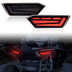 Zp-yj-030502-035 Sautvs Smoked Black Led Rear Brake Stop Lights Taillights Tail Lamps For Pola