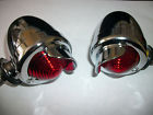 68515-78a Shovelhead Light Pair Nos Volt Oem Red 12 Style Harley Visor Bullet