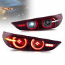Sp-yab-al-2049-red Vland Led Smoked Tail Lights For Mazda Axela Sedan Sequential