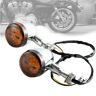 T114059d6vh25231 Unbranded Led Chrome Motorcycle Bullet Turn Signal Red 702749142743