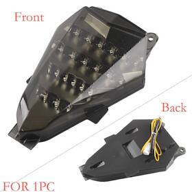 Threettt 550751870174 Led Brake Tail Light With Turn Signals For Yamaha Yzf R6 2006 2007 Black Lens