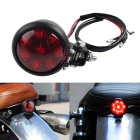 Tktkparts 550756394187 1x Black Motor Led Rear Stop Brake Tail Light Lamp For Cafe Racer Bobber Chopper