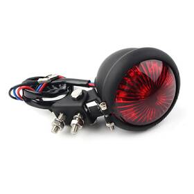 Twoagain 550720111871 Black Motor Led Rear Tail Light Brake Taillight Stoplight For Harley Bobber Us