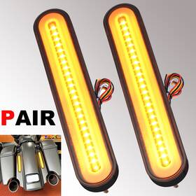 Mallb228hloo16oooo1x Twom Dual Rear Fender Led Brake Tail Turn Signal Light Fit For Harley Road King Glide