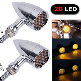 Mallun007004-a Twom 2pcs Bullet Motorcycle Led Turn Signal Blinker Lights For Harley Sportster Dyna