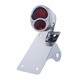20333 United Pacific License / Tail Light Assembly Chrome Vertical Mount