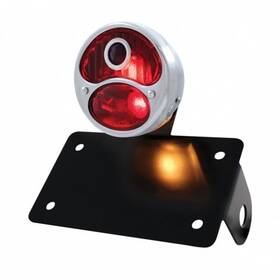 86801 United Pacific Tail Light Assembly Stainless Steel 1928 Duo Lamp Blue Do