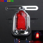 Us-tl-h004-ch-a Vintage Motorcycle Aluminum Red Tombstone Brake Tail Light 699913498259