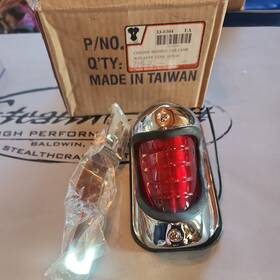33-0304 V-twin Chrome Beehive Style Tail Lamp For Harley Davidson By