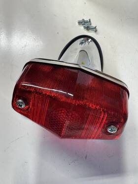 33-0617 V-twin Chrome Sport Tail Lamp Assembly Lucas Style For Harley Davidson By