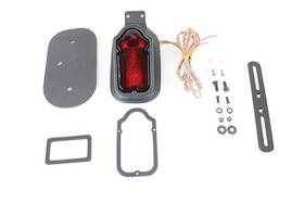 33-1472 V-twin Replica Black Tombstone Style Tail Lamp Assembly For Harley Fits G Fl 1947-1954