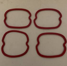Vt15-0206 V-twin 4pc. Tail Lamp Lens Red Rubber Gaskets Fits Harley Davidson