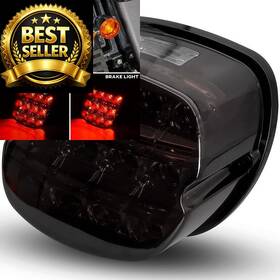Vst-010107-001 Veisutor Smoked Led Tail Light For Harley Davidson Touring Rear Black