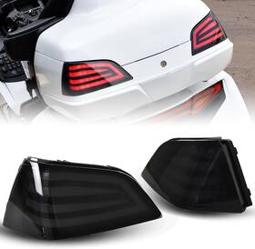 Vst-010202-003 Veisutor Led Tour Pack Tail Lights For Gold Wing Gl1800 01-17 Smoked Rear