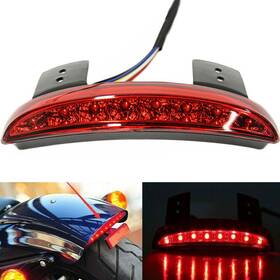14btl010-hl002-rd Vg Red Motorcycle Led Brake Lights Rear Fender Tail Light With Turn Signal For Harley