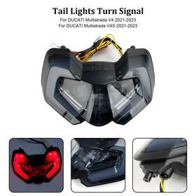 Vipih Tl-527-black Tail Light Integrated Turn Signals For Ducati Multistrada V4s V4 110 21-23 Blk