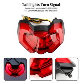 Tl-527-red Vipih Tail Light Integrated Turn Signals For Ducati Multistrada V4s V4 110 2021-23 Red
