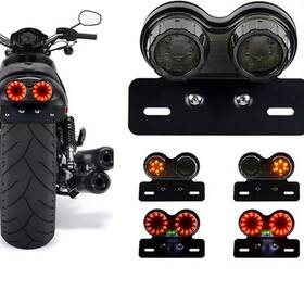 Hyc2819024 Welnent Led Emark Tail Light 12v Universal Integrated Running Lamp Brake Turn Signal Lig