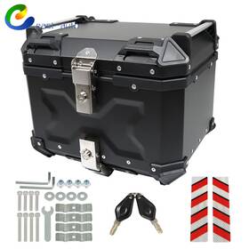 Ea1419882su Wflnhb 45l Balck Motorcycle Luggage Tail Box Scooter Trunk Storage Top Case Waterproof