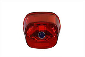 12-0411f Wyatt Gatling Tail Lamp Lens Laydown Style Red Blue Dot 4 Softail Dyna Xlch Flh