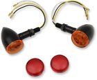 Xf-2-2040-1962 Drag Specialties Gloss Black Led Clear Marker Lights