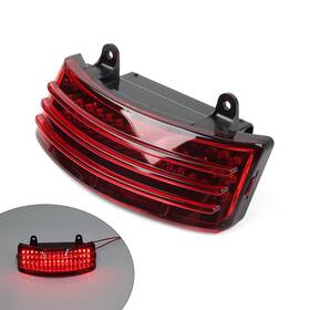 Yfoutlet 665321464339 1pc Red Tri-bar Led Rear Tail Fender Tip Light For Harley Street Glide 2014-2018