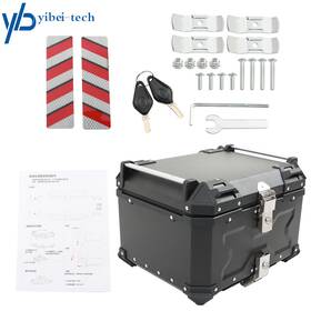 Yi216020t Yibei-tech 55l Motorcycle Top Case Tail Box Waterproof Luggage Scooter Trunk Storage Black