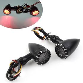 Yusen233 550735861044 For Harley Honda Motorcycle Led Red/amber Brake Blinker Turn Signal Tail Light