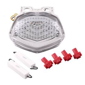 Yusen233 550746762507 Led Tail Light Brake Turn Signal Lamp For Kawasaki Ninja 250r 2008-2011 Clear Us