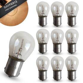 Yyt-01571 Yytqp 10 Pcs Car S25 Ba15s Brake Bulb 6v21w High White #bay15s