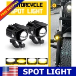 Auxito Motorcycle Driving Auxiliary Spot Light Fog Lamp White+amber Bright. Fixed Price $30.99.