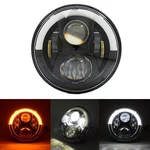 7" Motorcycle Black Projector Octane Hid Led Headlight W/ White & Amber Drl. Fixed Price $17.05.