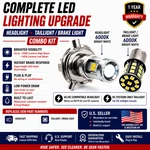 Led Headlight + Taillight Brake Combo For Suzuki Oem 09471-12060 & 09471-12128. Fixed Price $20.99.