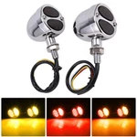 Chrome Led Bullet Red /amber Brake Turn Signal Light For Yamaha FZ07 FZ09 MT-09. Fixed Price $17.11.