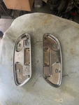Harley Davidson Genuine Chrm Swept Wing Passenger Floorboards 50721-04 50716-04. Fixed Price $100.00.