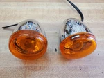 Harley Davidson Bullet Front Turn Signals Chrome / 3-WIRE. Fixed Price $45.75.