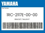 Yamaha Genuine Bracket, Taillight 1RC-2117E-00-00. Fixed Price $47.54.