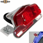 Rear Red Tail Light & Chrome License Mounting Bracket For Harley Custom Fender. Fixed Price $36.99.