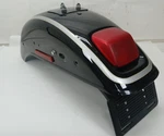 Harley-davidson 2003 Softail Deuce Rear Fender Black & Sterling Silver. Fixed Price $236.55.