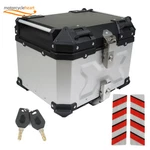 Silver Motorcycle Luggage Waterproof Tail Box Top Case Scooter Trunk Storage 45L. Fixed Price $74.75.