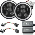 Eagle Lights 7IN Gen Iii Round Led Headlight Kit Black Halo Drl Jeep Wrangler Jk. Fixed Price $529.99.