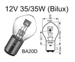 Bulb Headlamp 12V Bilux 35/35W BA20D XT500. Fixed Price $7.84.